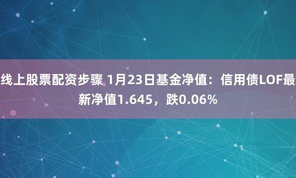 线上股票配资步骤 1月23日基金净值：信用债LOF最新净值1.645，跌0.06%