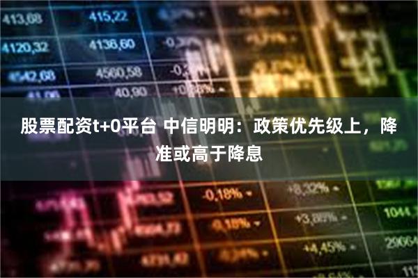 股票配资t+0平台 中信明明：政策优先级上，降准或高于降息